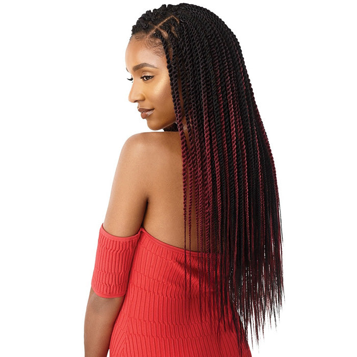 Outre X-Pression Pre Looped Crochet Braid - SENEGAL TWIST MEDIUM NATURAL TIP 14-26 Inch