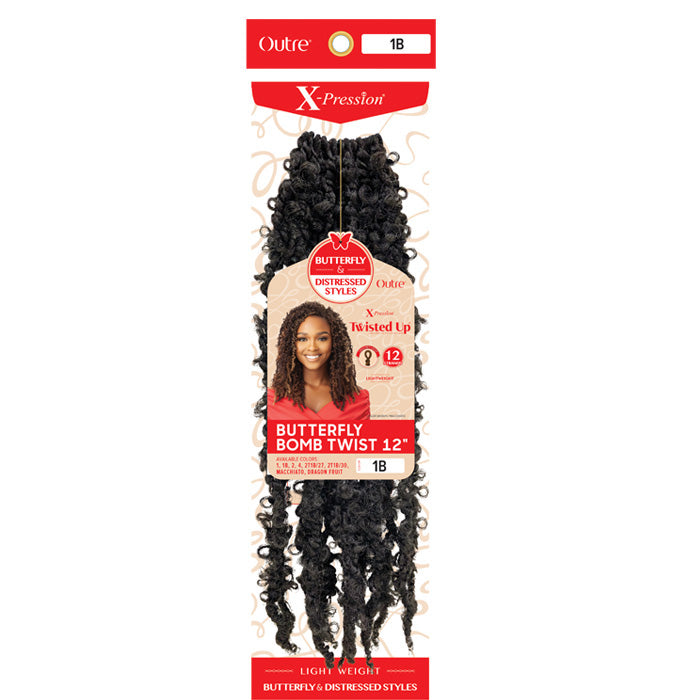 Outre X-Pression Twisted Up Pre-Looped Crochet Braids - BUTTERFLY BOMB TWIST 12"