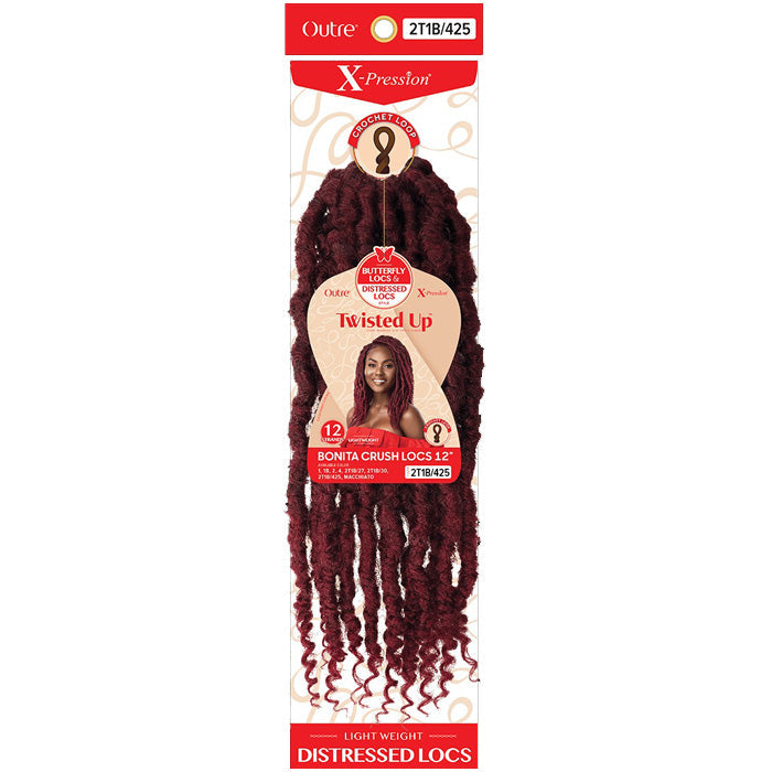 Outre X-Pression Twisted Up Crochet Loop Braids - BONITA CRUSH LOCS 12"