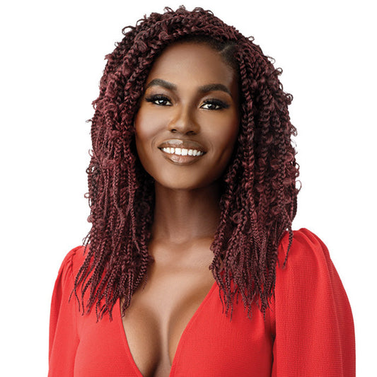 Outre X-Pression Twisted Up Pre-Looped Crochet Braids - BUTTERFLY JUNGLE BOX BRAID 12" 2X