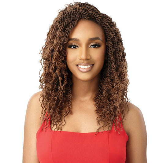 Outre X-Pression Twisted Up Pre-Looped Crochet Braids - BUTTERFLY JUNGLE SENEGAL TWIST 12" 2X