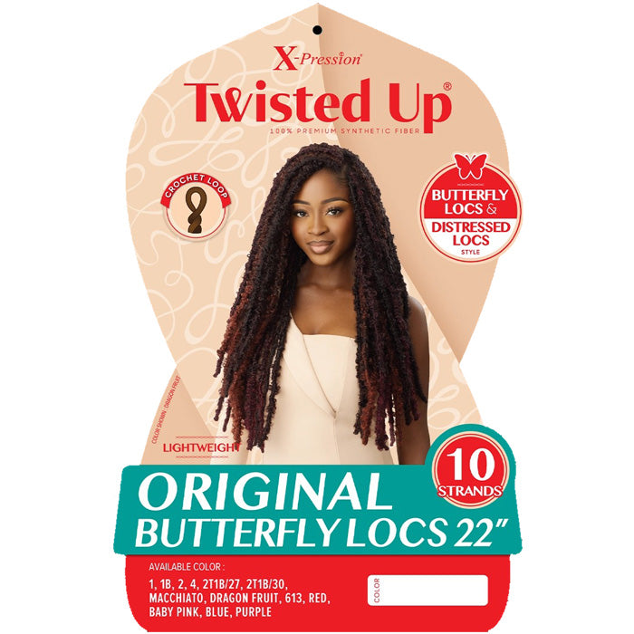 Outre X-Pression Twisted Up Crochet Loop Braid - ORIGINAL BUTTERFLY LOCS 22"