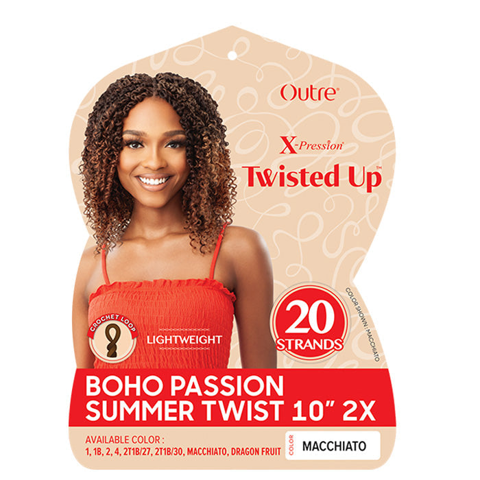 Outre X-Pression Twisted Up Pre-Looped Crochet Braids - BOHO PASSION SUMMER TWIST 10" 2X
