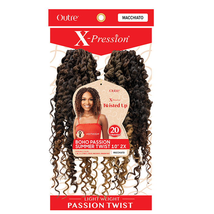 Outre X-Pression Twisted Up Pre-Looped Crochet Braids - BOHO PASSION SUMMER TWIST 10" 2X