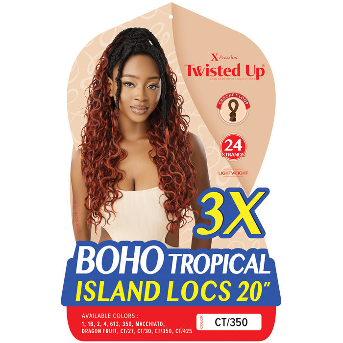 Outre X-Pression Twisted Up Crochet Loop Braid - BOHO TROPICAL ISLAND LOCS 20 3X