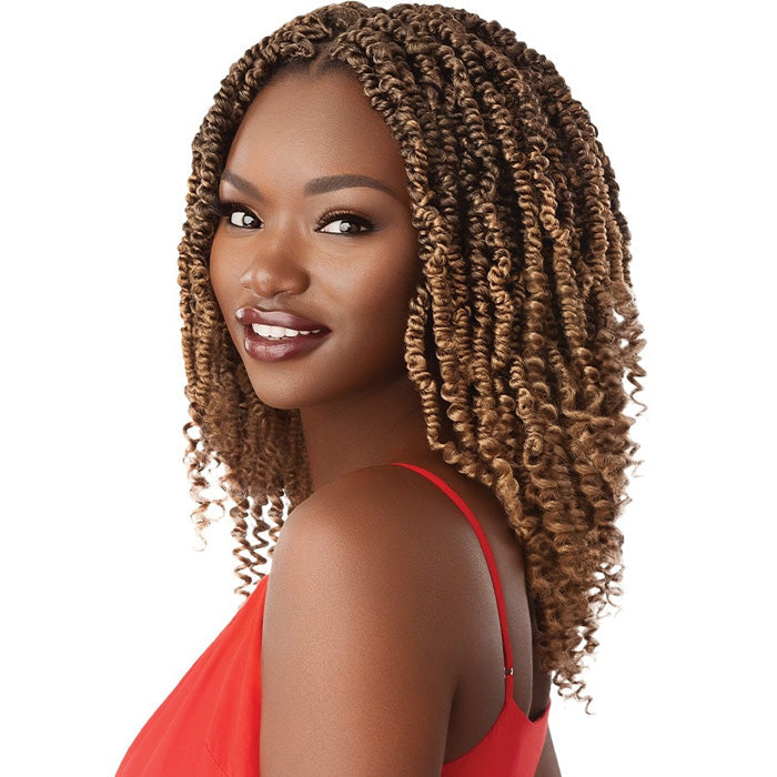 Outre X-Pression Twisted Up Pre-Looped Crochet Braid - WAVY BOMB TWIST CURLY TIP 12"