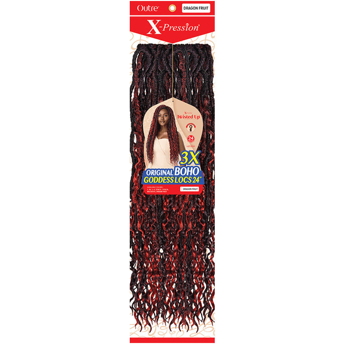Outre X-Pression Twisted Up Crochet Loop Braid - ORIGINAL BOHO GODDESS LOCS 24" 3X