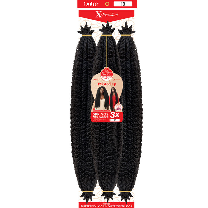 Outre X-Pression Twisted Up Crochet Braid - 3X SPRINGY AFRO TWIST 30"