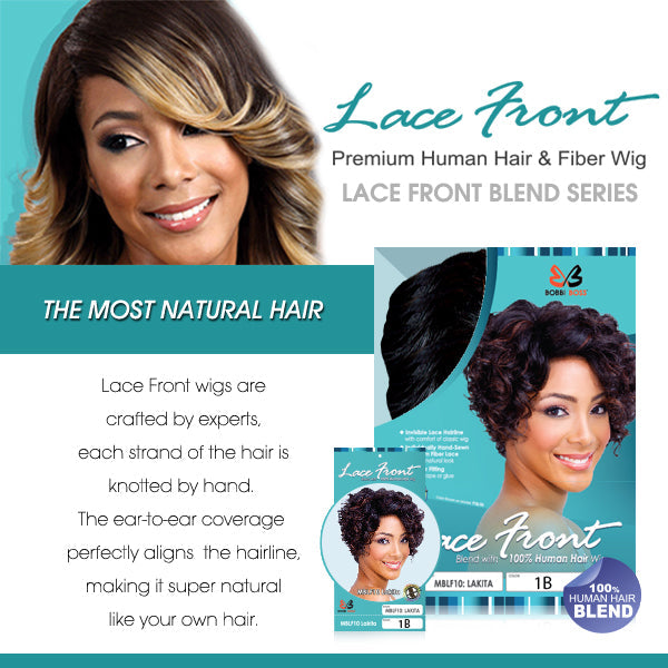 Bobbi Boss Human Hair Blend Lace Front Wig MBLF50 AMY