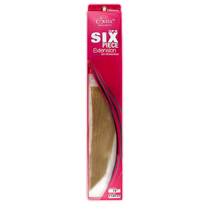 Lord & Cliff Evita 100% Human Hair Clip-In Extension - STRAIGHT 6 PCS 14"/18"