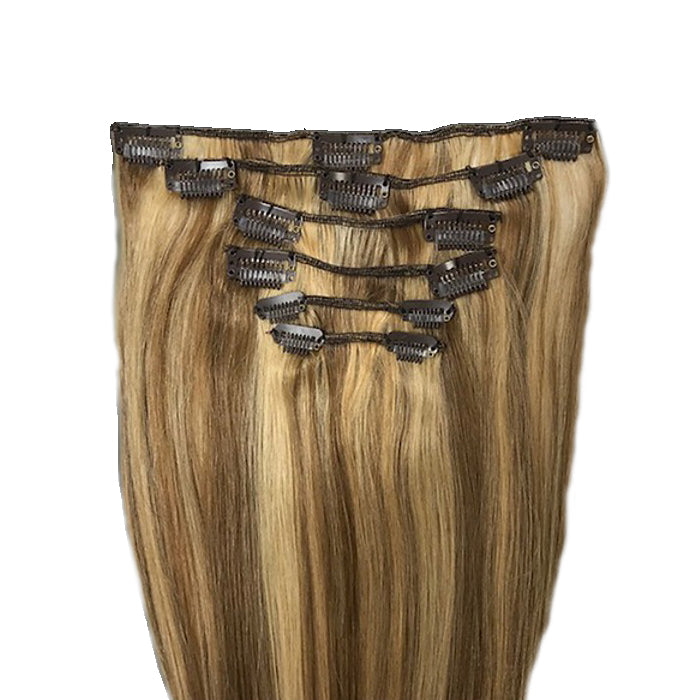 Lord & Cliff Evita 100% Human Hair Clip-In Extension - STRAIGHT 6 PCS 14"/18"