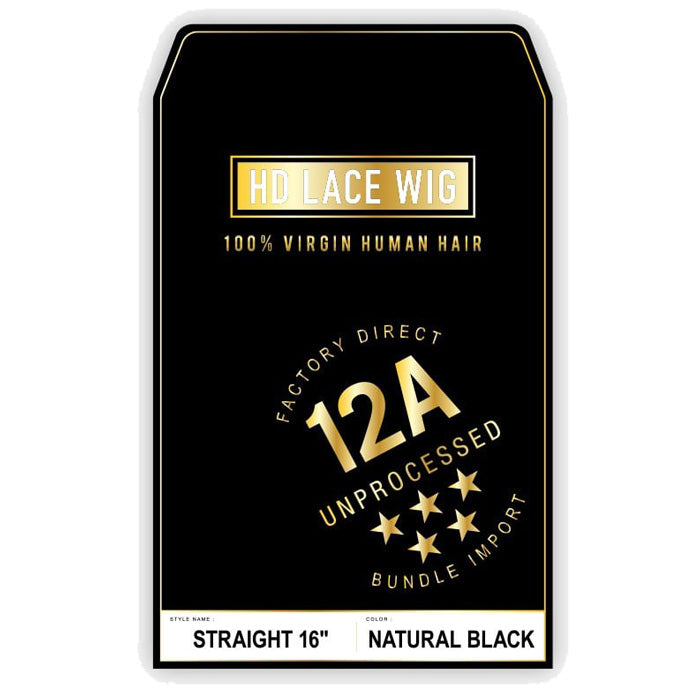 Sensationnel Unprocessed 100% Virgin Human Hair 12A HD Lace Wig - STRAIGHT 16