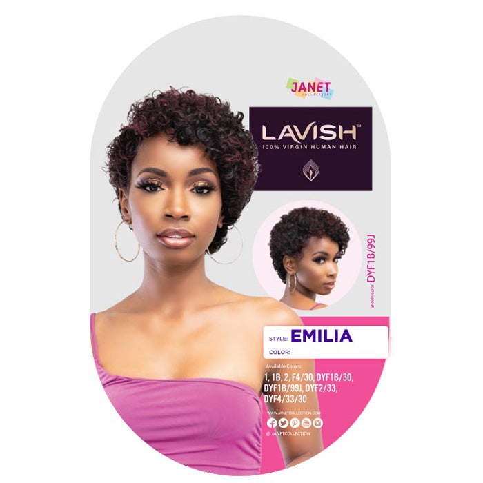 Janet Collection 100% Virgin Human Hair Full Wig - EMILIA