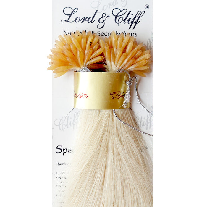 Lord & Cliff Glue Tip 100% Remy Human Hair Extension - CRYSTAL FUSION STRAIGHT 12/16/20" [No Return, No Exchange]