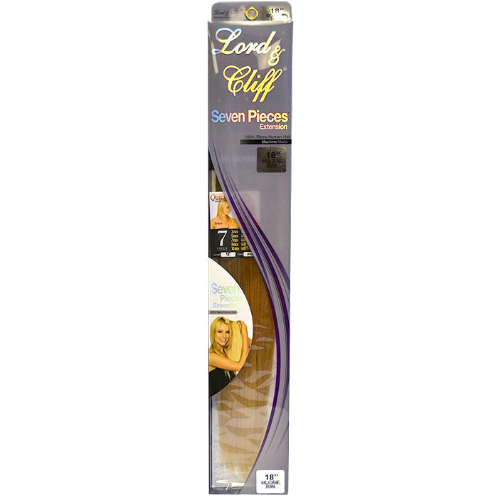 Lord & Cliff Seven Pieces 100% Remi Human Hair Clip-In Extension - 7PCS STRAIGHT 14/18"