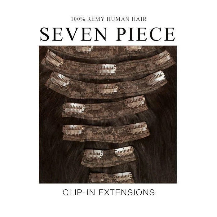 Lord & Cliff Seven Pieces 100% Remi Human Hair Clip-In Extension - 7PCS STRAIGHT 14/18"
