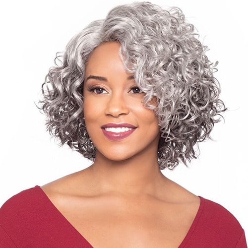 Foxy Silver Synthetic Lace Part Wig MARTINA