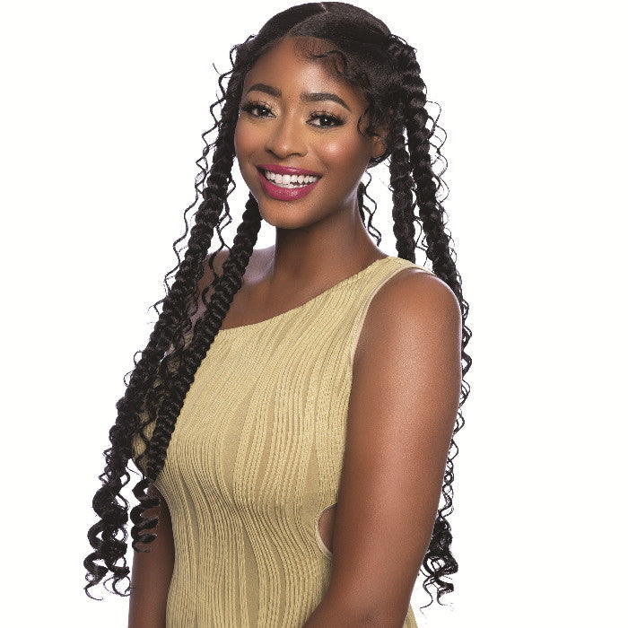 Mane Concept Mega Brazilian Human Hair Blend Braids - DEEP WAVE BULK 18"