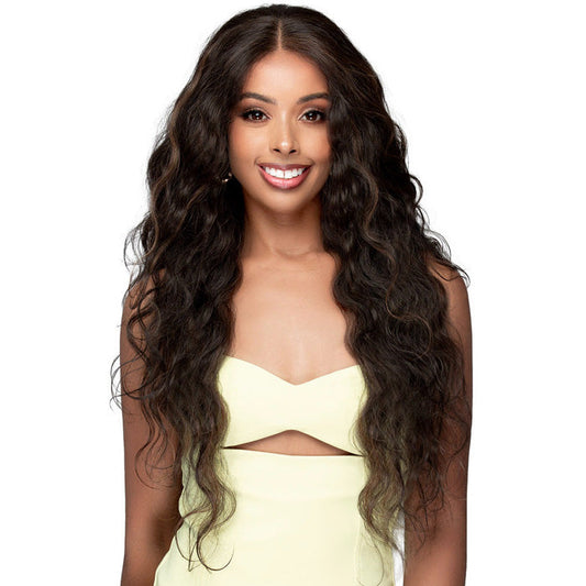 Bobbi Boss Miss Origin 100% Human Hair Blend Full Hand-Tied 13x4 HD Lace Wig - FLB001 RAVEN