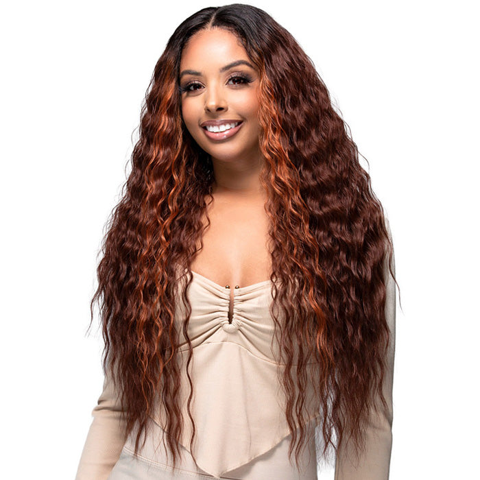Bobbi Boss Glueless Human Hair Blend 13x4 HD Lace Front Wig - MBLF402 BEATRIX -Pre-Plucked