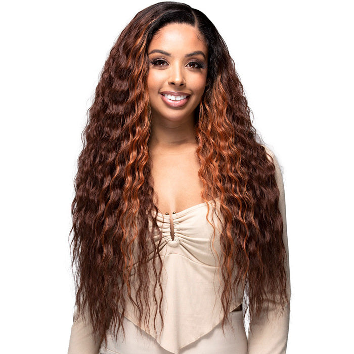 Bobbi Boss Glueless Human Hair Blend 13x4 HD Lace Front Wig - MBLF402 BEATRIX -Pre-Plucked