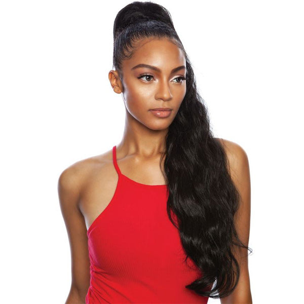 Mane Concept Human Hair StyleMix Brazilian Mega Wrap & Tie Ponytail - MBWNT01 BODY WAVE 32 INCH