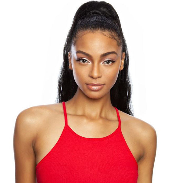 Mane Concept Human Hair StyleMix Brazilian Mega Wrap & Tie Ponytail - MBWNT01 BODY WAVE 32 INCH