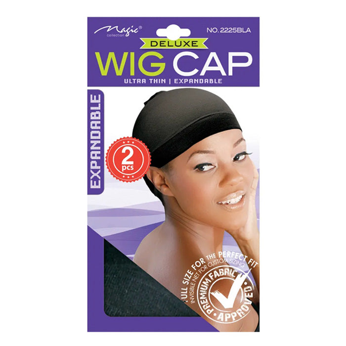 Magic Collection Deluxe Stocking Wig Cap Expandable 2 PCS - Black