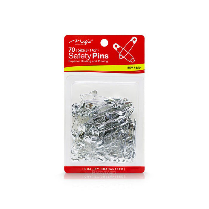 Magic Collection Safety Pins - SIZE 3 (1 1/2") 70 Pcs