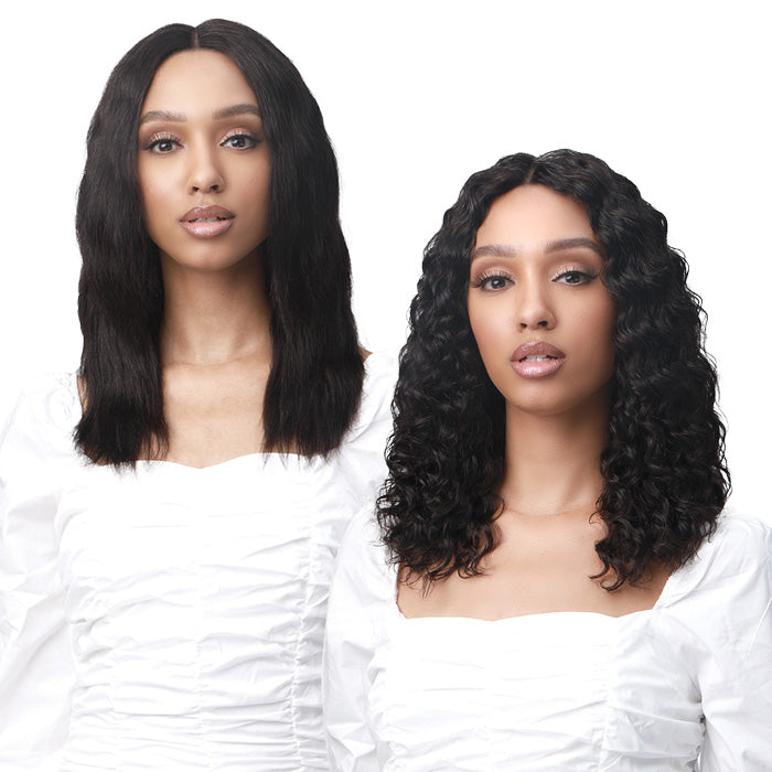 Bobbi Boss 100% Unprocessed Human Hair Wet & Wavy 5.5" Deep Lace Part Wig - MHLF441 MARGARET