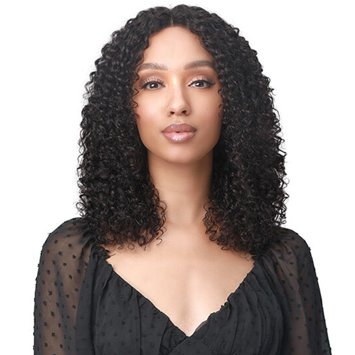 Bobbi Boss 100% Unprocessed Human Hair Wet & Wavy HD 5.5" Deep Lace Part Wig - MHLF442 MONA
