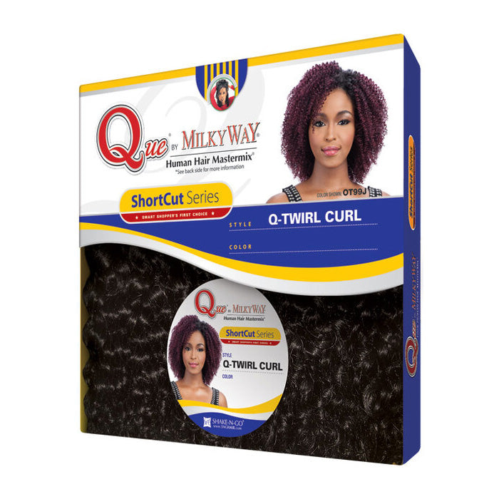 Milky Way Que Short Cut Series Human Hair Blend Weave - Q-WATER DEEP 3 PCS