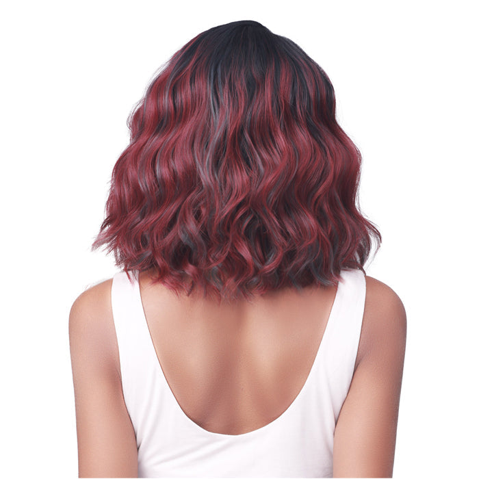 Bobbi Boss Premium Synthetic Lace Front Wig 4.5' Deep Lace Part MLF487 HENNA