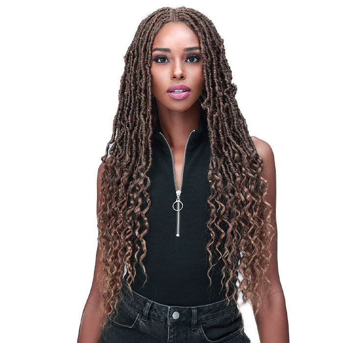 Bobbi Boss Braided 4.5 Part Lace Front Wig - MLF620 NU LOCS FRENCH TIPS