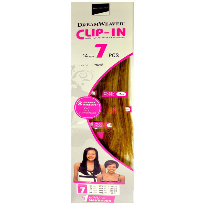 Model Model DreamWeaver Clip In 100% Human Hair Extensions - 4"/18" 7 PCS