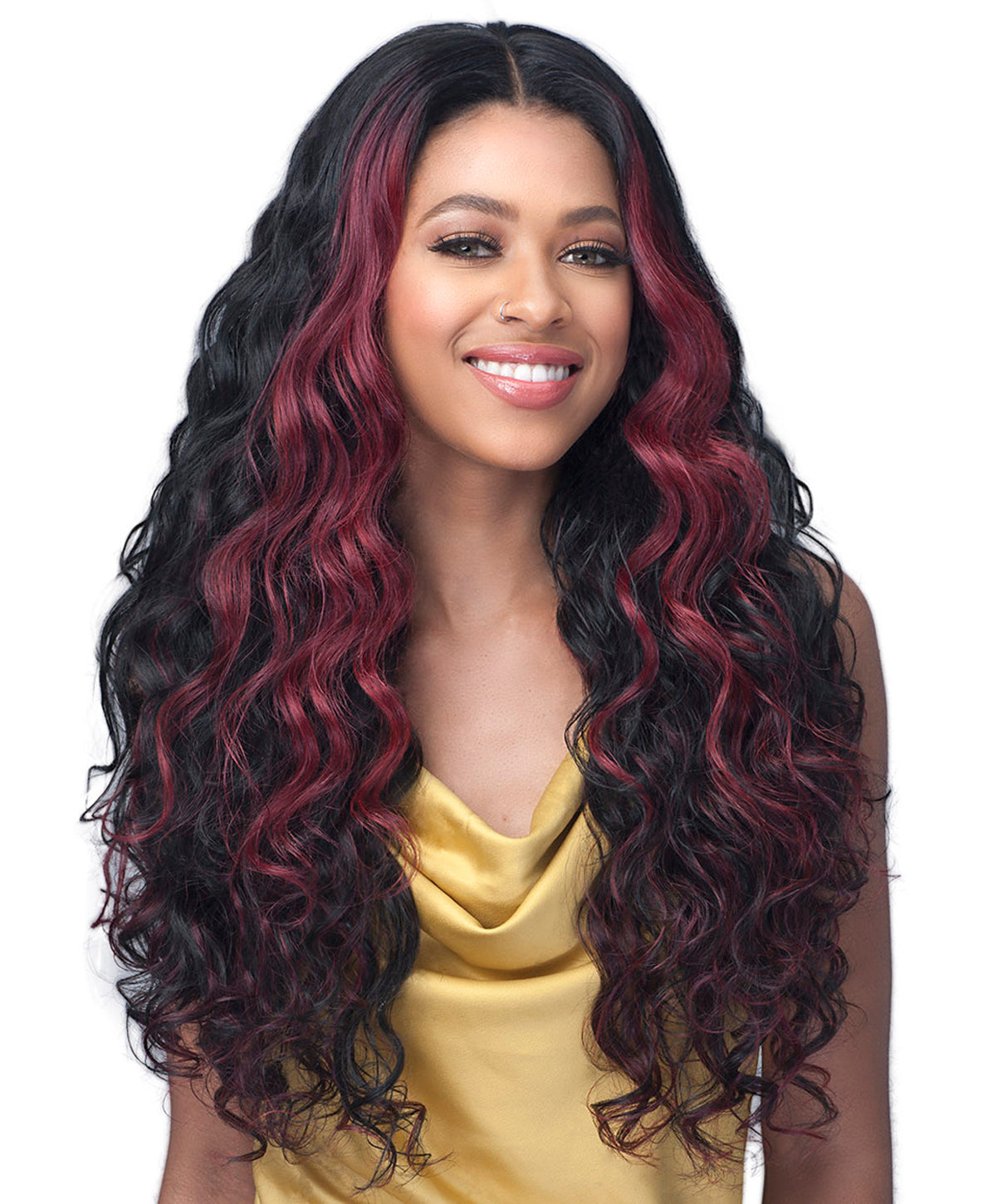 Bobbi Boss Miss Origin Designer Mix 12A Weave Bundle - NATURAL FRENCH WAVE 3PCS + 5" DEEP LACE CLOSURE
