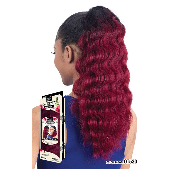 Model Model Gardenia Drawstring Ponytail - PALM WAVE 18"