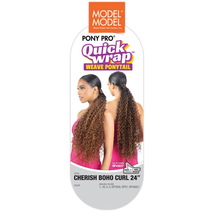 Model Model Pony Pro Ponytail - CHERISH BOHO CURL 24"