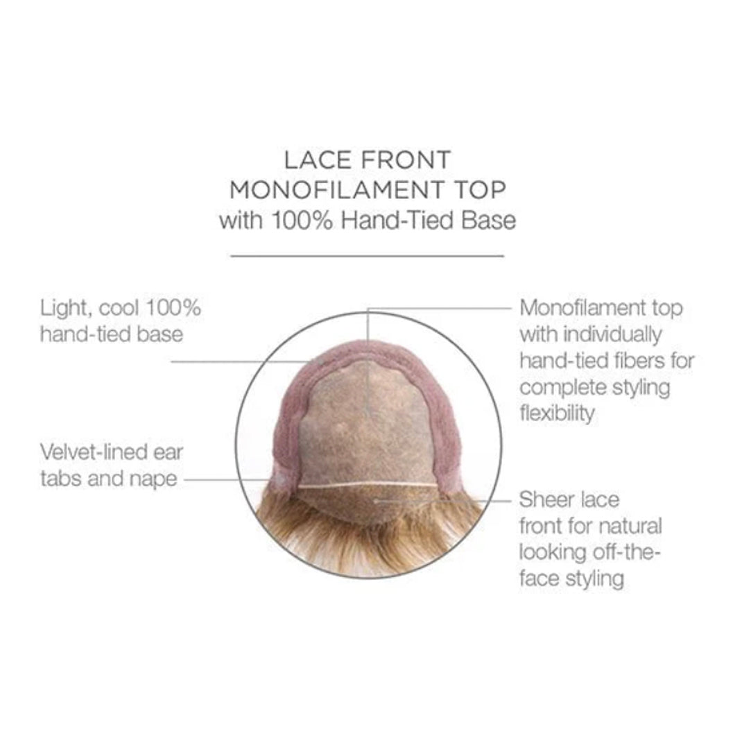 [PRE-ORDER] HOT OF SEASON - JBEXTENSION ELISA MONO Monofilament Handmade Wig 6X5 Full Monofilament Hand Tied Top Wig 16 Inches Crème Caramel Mono Lace Wig With Anti-slip Silicone Strips Glueless Wig ELISA MONO【BENDY EAR TABS】