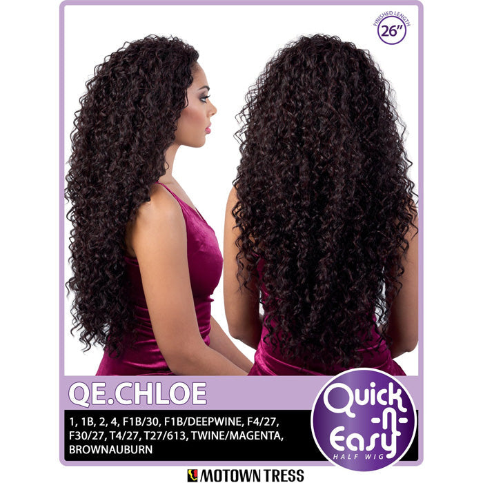Motown Tress Synthetic Quick n Easy Half Wig QE.CHLOE