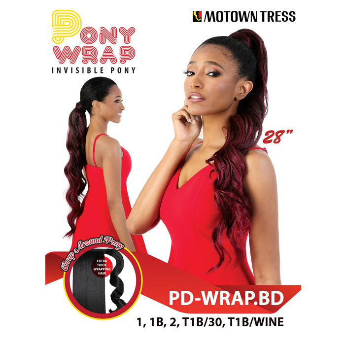 Motown Tress Pony Wrap Invisible - PD-WRAP.BD LOOSE BODY CURL 28"