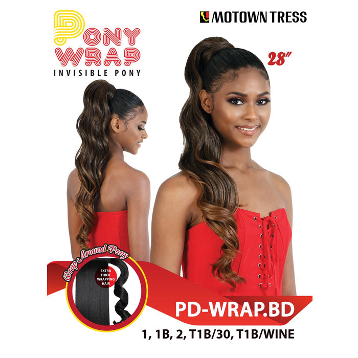 Motown Tress Pony Wrap Invisible - PD-WRAP.BD LOOSE BODY CURL 28"