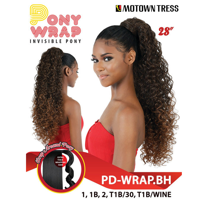 Motown Tress Pony Wrap Invisible Ponytail - PD-WRAP.BH BOHEMIAN CURL 26"