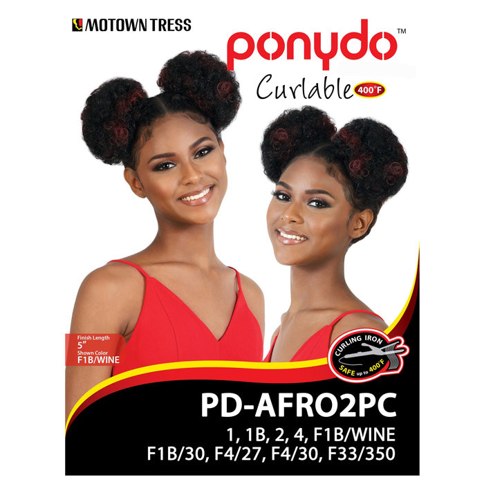 Motown Tress Ponydo Curlable Drawstring Ponytail - PD-AFRO2PC