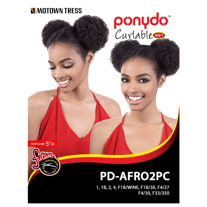 Motown Tress Ponydo Curlable Drawstring Ponytail - PD-AFRO2PC