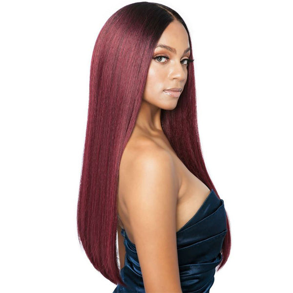 Brown Sugar Human Hair StyleMix Uniweave V Part Wig - BSUW07 NATURAL STRAIGHT 28 Inch