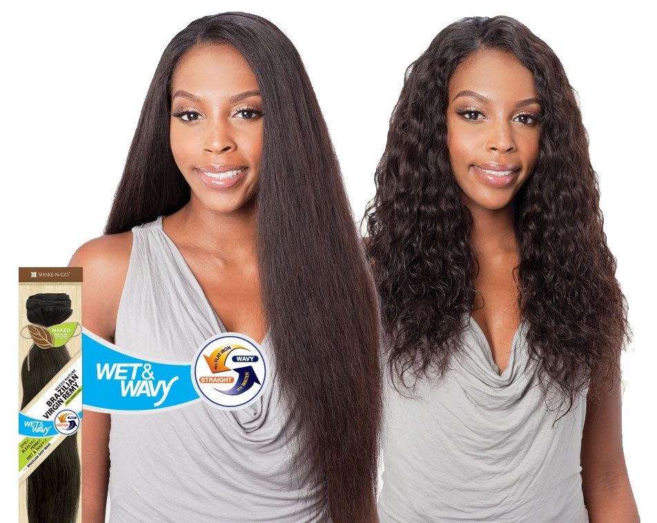 Shake-N-Go Naked 100% HH BRAZILIAN LOOSE DEEP WAVE 12/14/16/18 Inch (Wet & Wavy)
