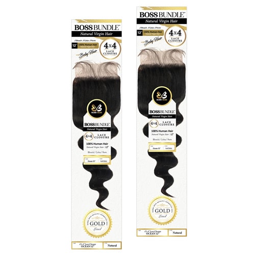 Bobbi Boss Virgin Hair 4x4 Lace Closure OCEAN WAVE 12