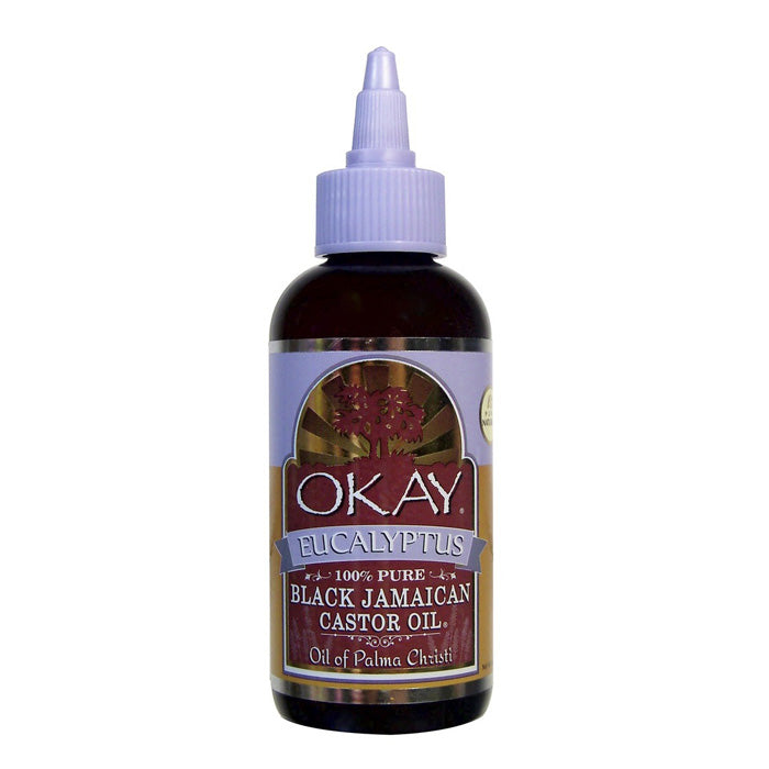 Okay 100% Pure Eucalyptus Black Jamaican Castor Oil 4 oz