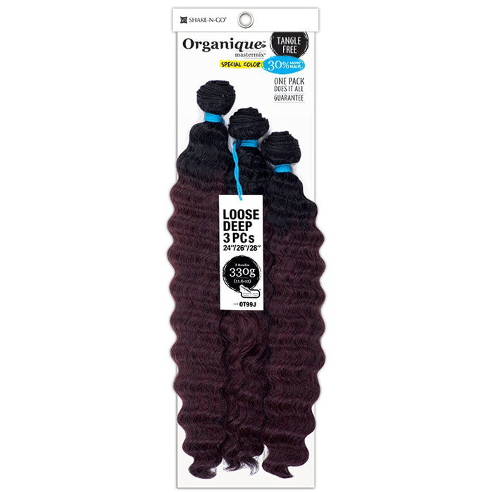 Shake-N-Go Organique Mastermix Weave - LOOSE DEEP 3PCS 14-28"